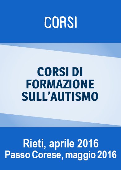 Nuovi corsi sull'autismo a Rieti e Passo Corese | Giunti Scuola