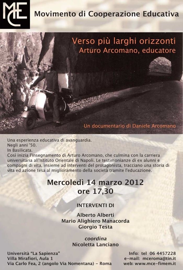 Roma - Presentazione "Verso più larghi orizzonti. Arturo Arcomano, educatore" | Giunti Scuola