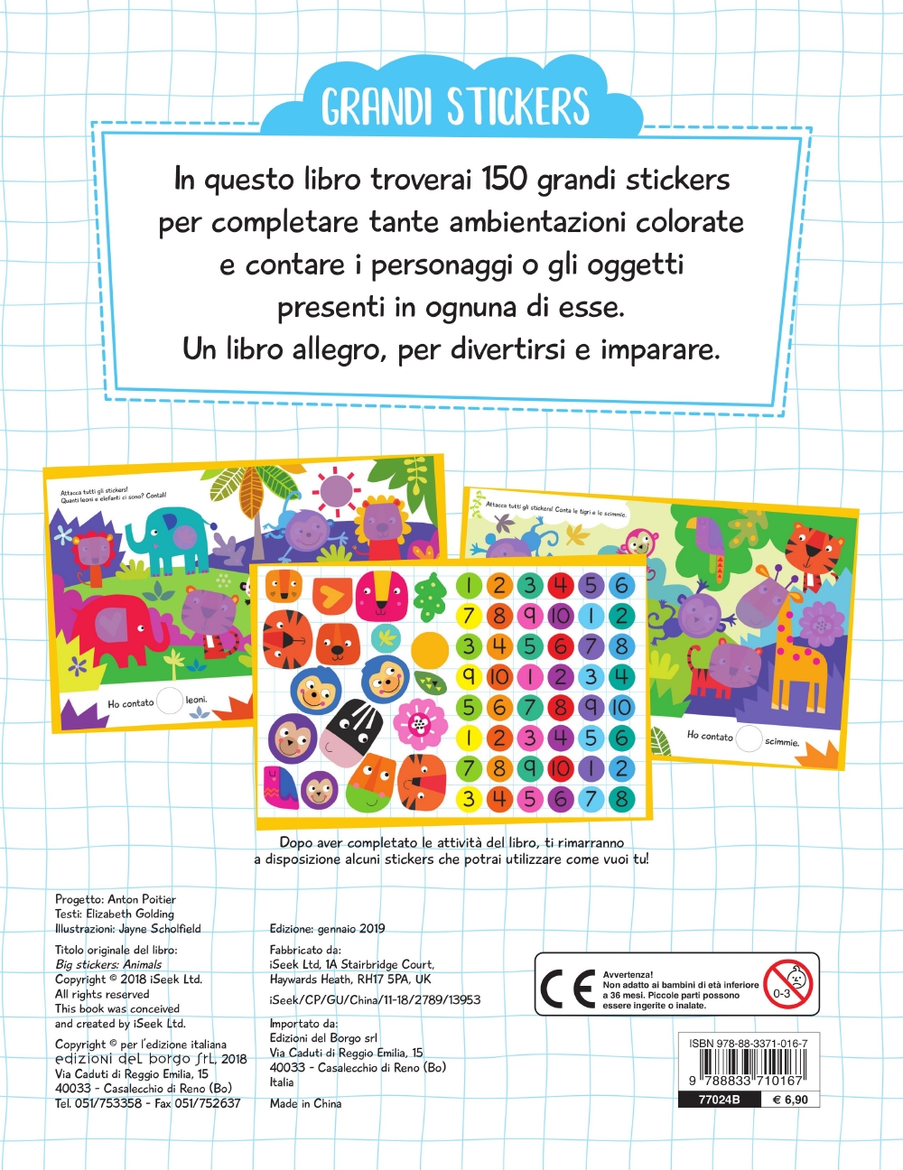 Grandi Stickers Animali Giunti Scuola grandi-stickers-animali-giunti-scuola