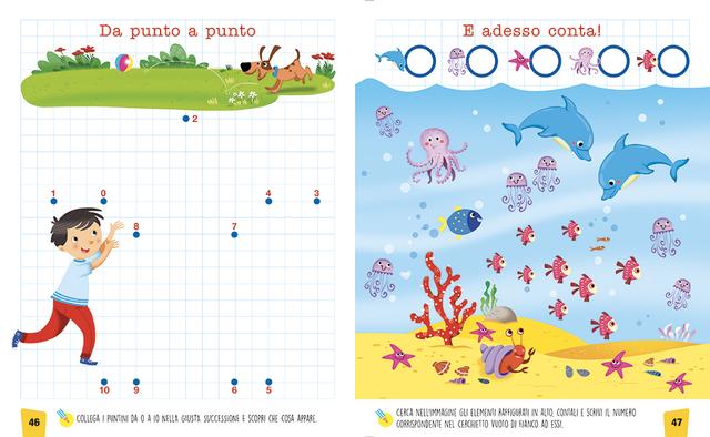 Libro Attività Lettere E Numeri A Quadretti - Per Bambini In Età Prescolare - Foto 1