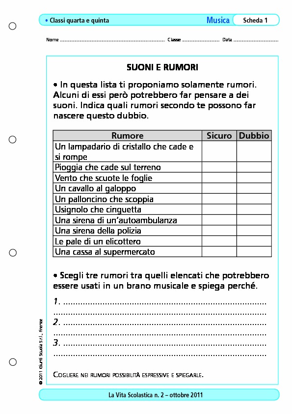 Suoni E Rumori Suoni E Rumori Giunti Scuola