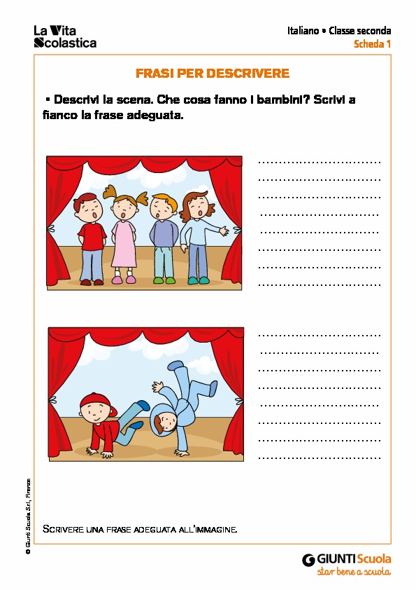 Frasi Per Descrivere Frasi Per Descrivere Giunti Scuola