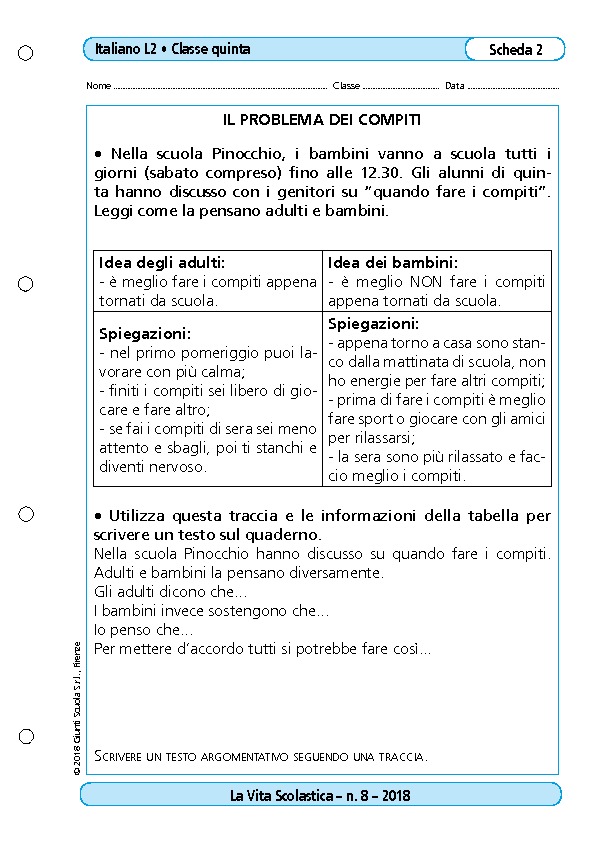 Il Problema Dei Compiti Il Problema Dei Compiti Giunti Scuola