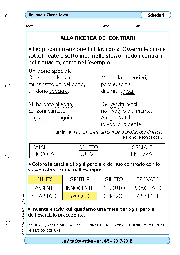 Alla Ricerca Dei Contrari Alla Ricerca Dei Contrari Giunti Scuola