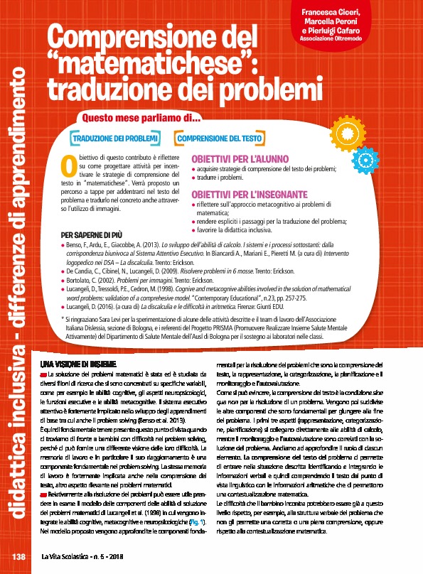 Comprensione Del Matematichese Traduzione Dei Problemi Comprensione Del Matematichese Traduzione Dei Problemi Giunti Scuola