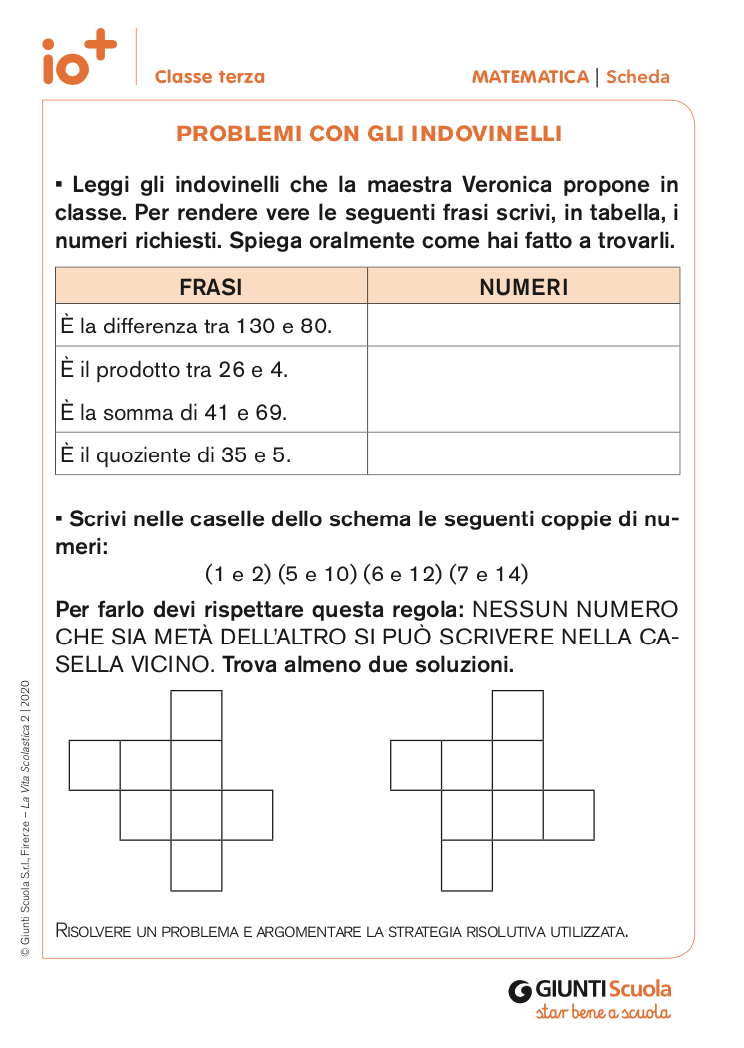 Problemi Con Gli Indovinelli Problemi Con Gli Indovinelli Giunti Scuola