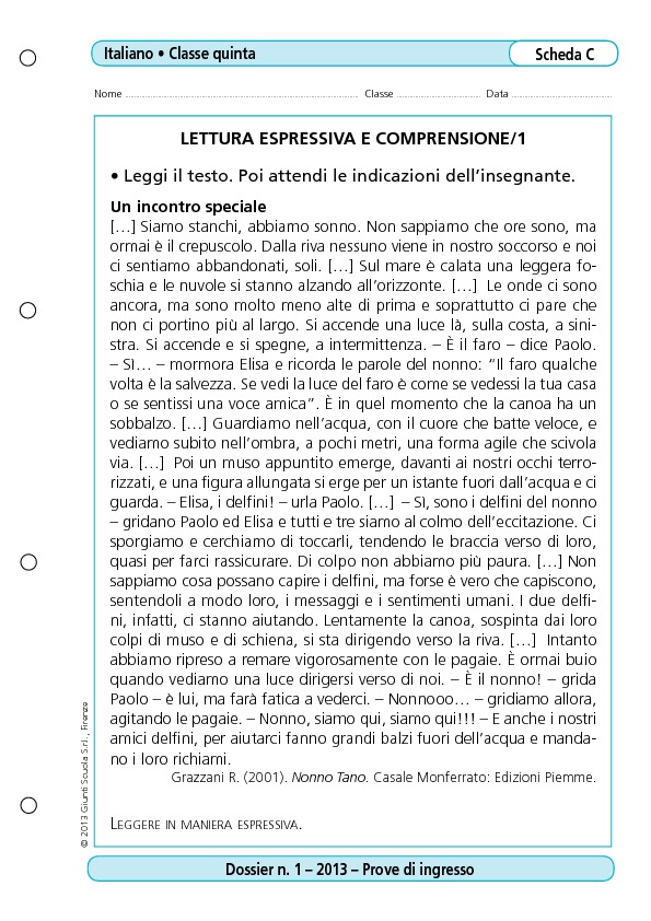 Lettura Espressiva E Comprensione 1 Lettura Espressiva E Comprensione 1 Giunti Scuola