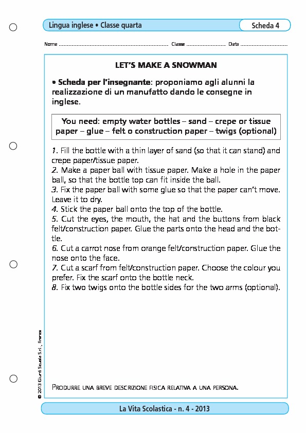 Let 39 S Make A Snowman Let 39 S Make A Snowman Giunti Scuola
