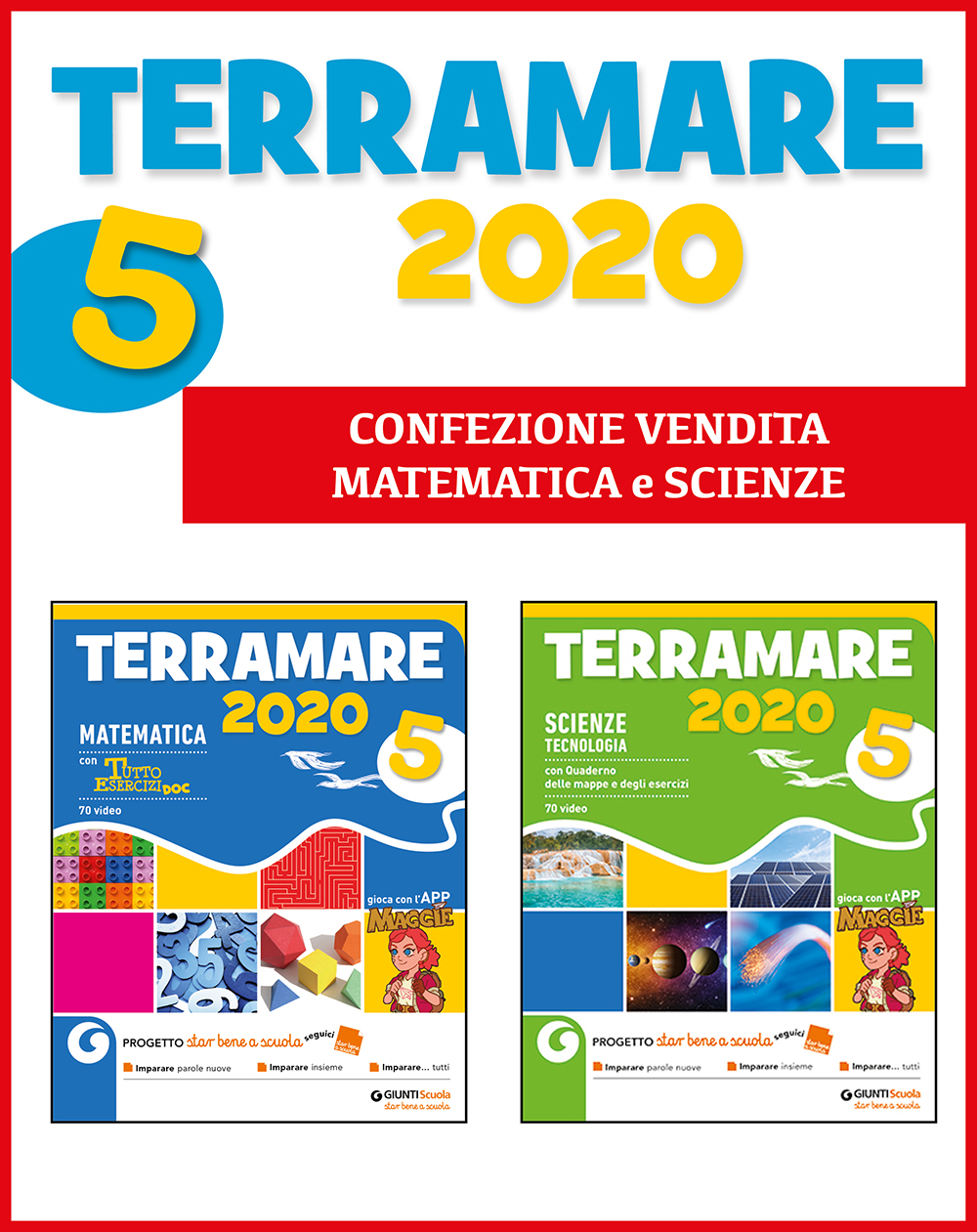 Terramare 2020 cl. 5 - Confezione Vendita (Matematica e Scienze) | Giunti Scuola