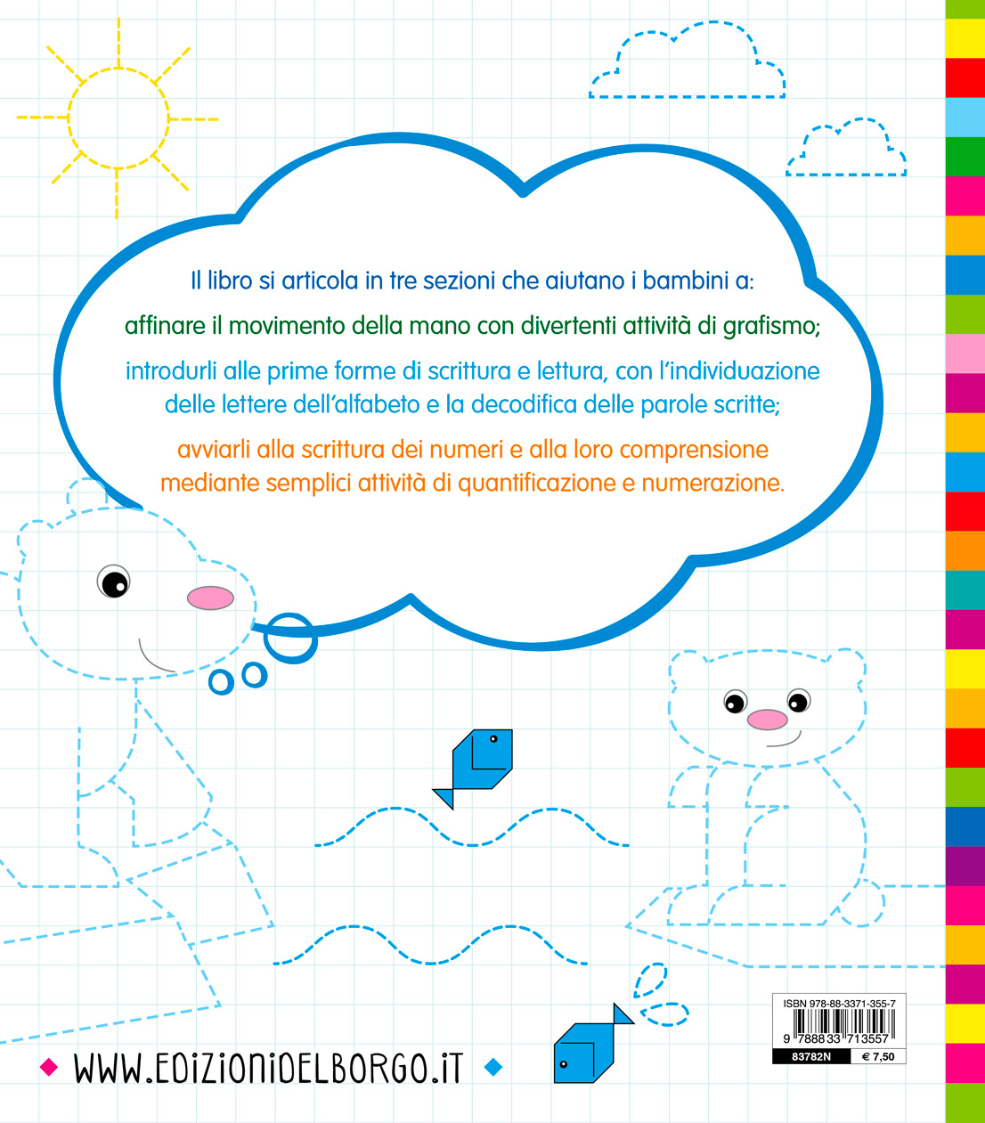 Libro Attività Lettere E Numeri A Quadretti - Per Bambini In Età Prescolare - Foto 7