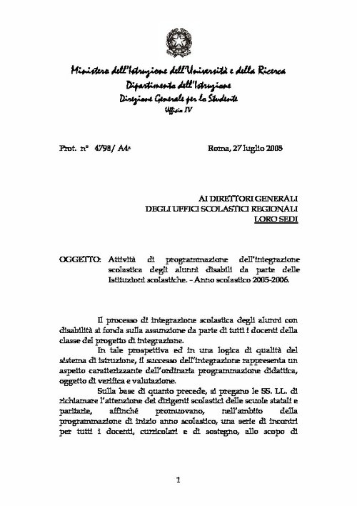 09. Nota MIUR prot. 4798 del 27 luglio 2007 | Giunti Scuola 09. Nota MIUR prot. 4798 del 27 luglio 2007 | Giunti Scuola