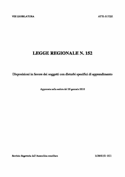 14. Lombardia - Legge regionale n. 152 | Giunti Scuola 14. Lombardia - Legge regionale n. 152 | Giunti Scuola
