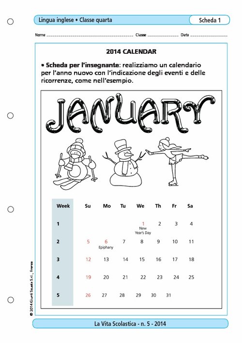 2014 calendar | Giunti Scuola 2014 calendar | Giunti Scuola
