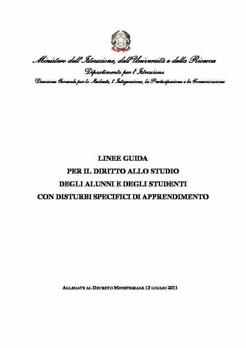 21. Linee Guida (2011), allegate al Decreto Ministeriale 12 luglio 2011 | Giunti Scuola 21. Linee Guida (2011), allegate al Decreto Ministeriale 12 luglio 2011 | Giunti Scuola