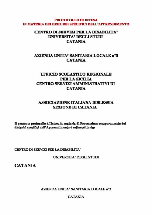 21. USR Sicilia - Protocollo di intesa in materia di disturbi specifici dell’apprendimento | Giunti Scuola 21. USR Sicilia - Protocollo di intesa in materia di disturbi specifici dell’apprendimento | Giunti Scuola