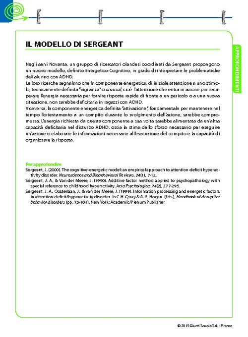 3. Il modello di Sergeant | Giunti Scuola 3. Il modello di Sergeant | Giunti Scuola