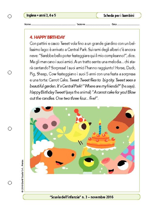 4. Happy Birthday | Giunti Scuola 4. Happy Birthday | Giunti Scuola
