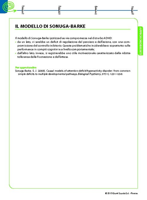 4. Il modello di Sonuga-Barke | Giunti Scuola 4. Il modello di Sonuga-Barke | Giunti Scuola