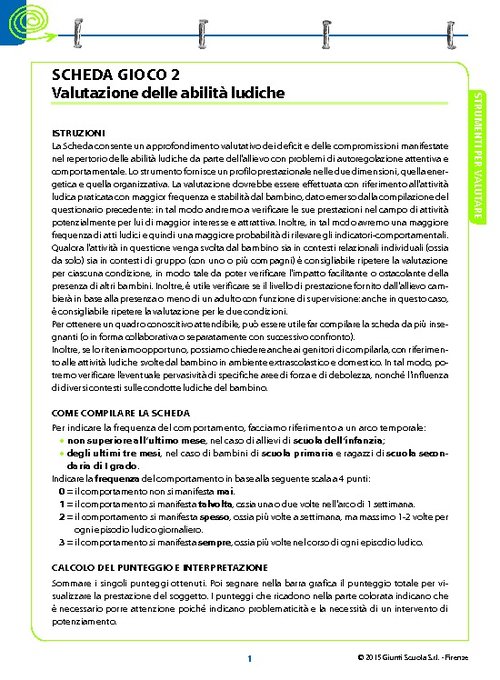 6. Scheda Gioco 2 | Giunti Scuola 6. Scheda Gioco 2 | Giunti Scuola