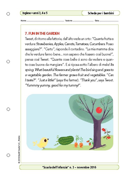7. Fun in the garden | Giunti Scuola 7. Fun in the garden | Giunti Scuola