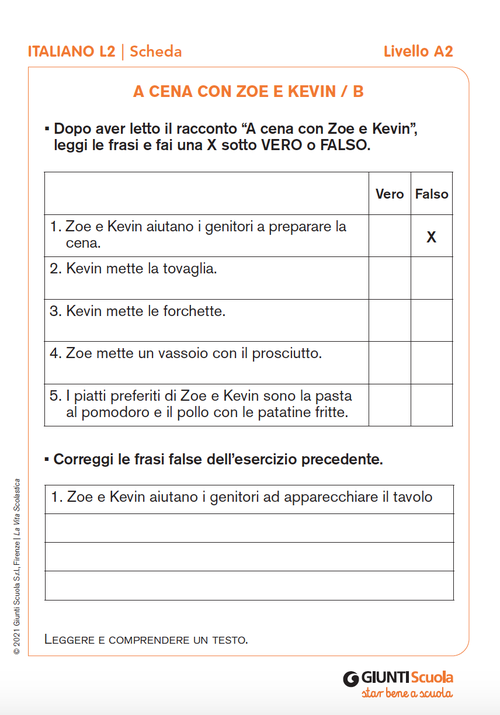 A cena con Zoe e Kevin / B | Giunti Scuola A cena con Zoe e Kevin / B | Giunti Scuola