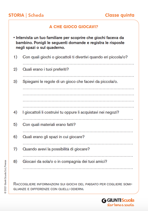 A che gioco giocavi? | Giunti Scuola A che gioco giocavi? | Giunti Scuola