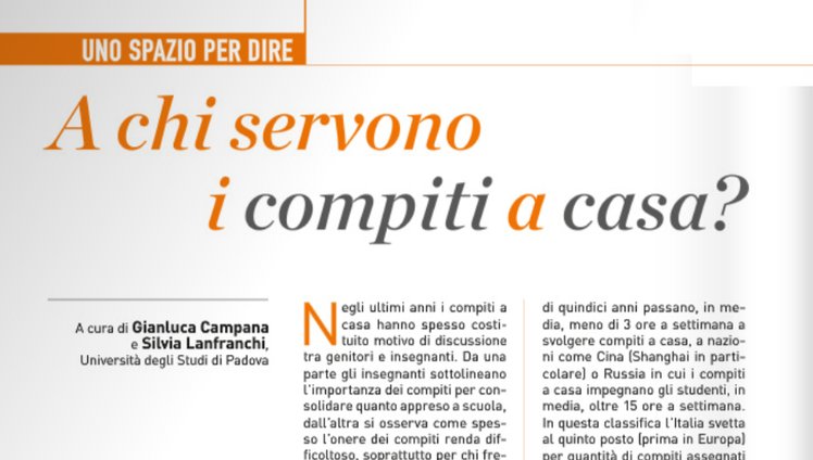 A chi servono i compiti a casa? Un approfondimento sul numero 2 della rivista | Giunti Scuola