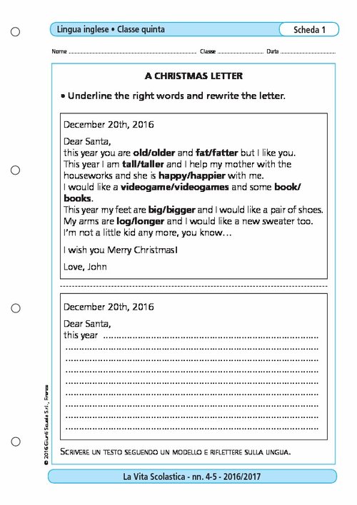 A Christmas letter | Giunti Scuola A Christmas letter | Giunti Scuola