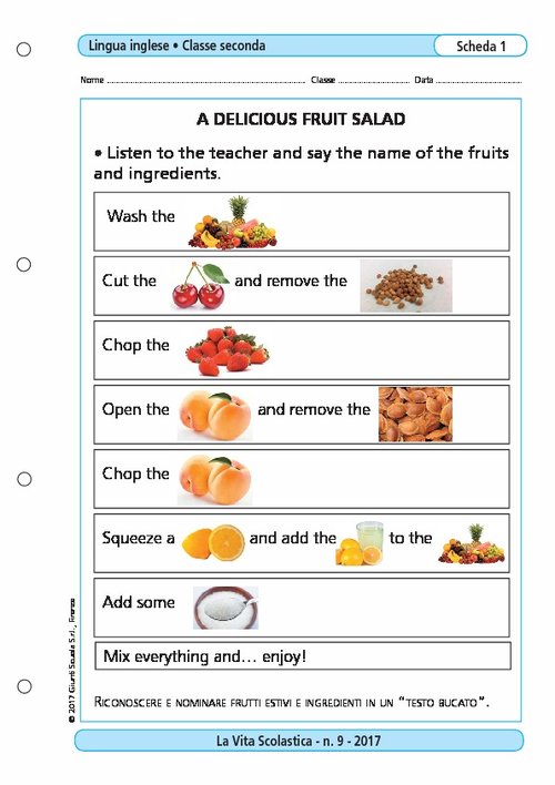 A delicious fruit salad | Giunti Scuola A delicious fruit salad | Giunti Scuola