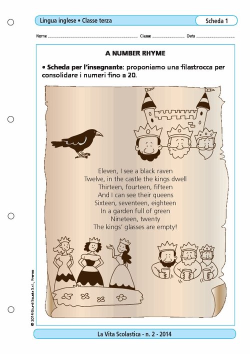 A number-rhyme | Giunti Scuola A number-rhyme | Giunti Scuola