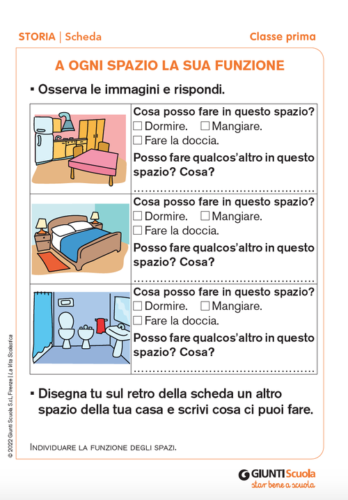 A ogni spazio la sua funzione | Giunti Scuola A ogni spazio la sua funzione | Giunti Scuola