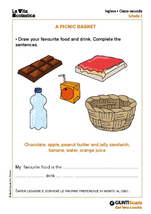 A picnic basket | Giunti Scuola A picnic basket | Giunti Scuola