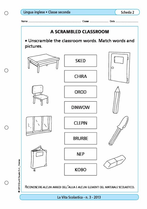 A scrambled classrom | Giunti Scuola A scrambled classrom | Giunti Scuola