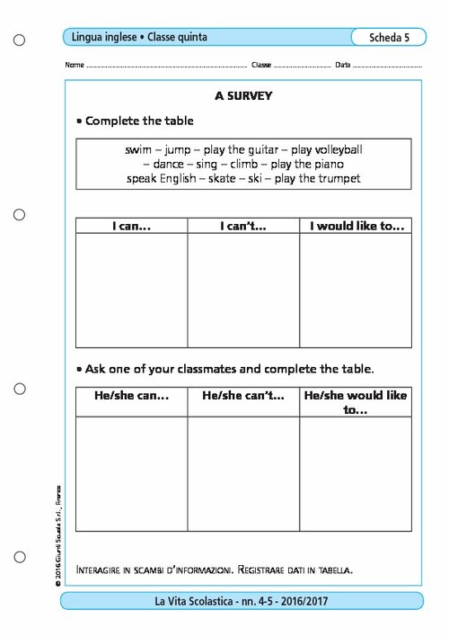 A survey | Giunti Scuola A survey | Giunti Scuola