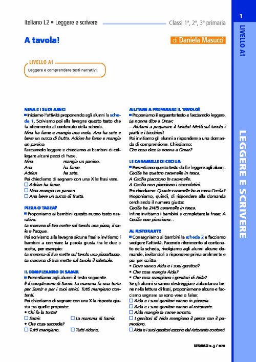 A tavola! - Leggere e scrivere - 3 | Giunti Scuola A tavola! - Leggere e scrivere - 3 | Giunti Scuola