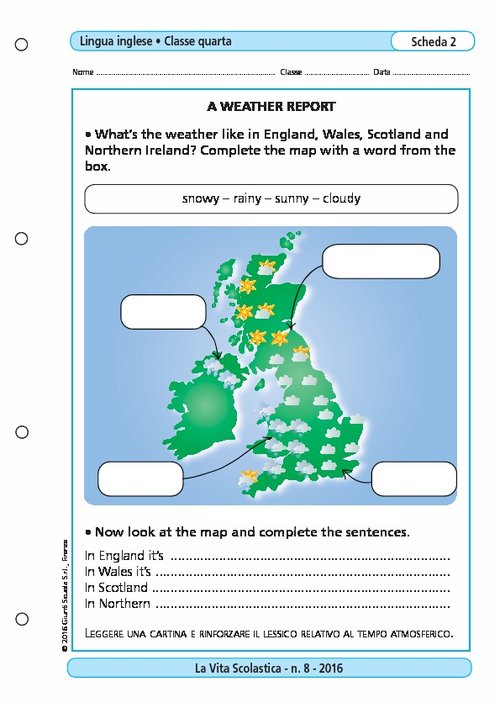 A weather report | Giunti Scuola A weather report | Giunti Scuola