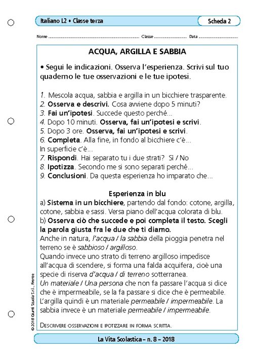 Acqua, argilla e sabbia | Giunti Scuola Acqua, argilla e sabbia | Giunti Scuola