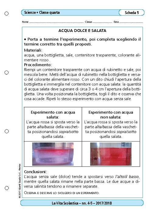 Acqua dolce e salata | Giunti Scuola Acqua dolce e salata | Giunti Scuola
