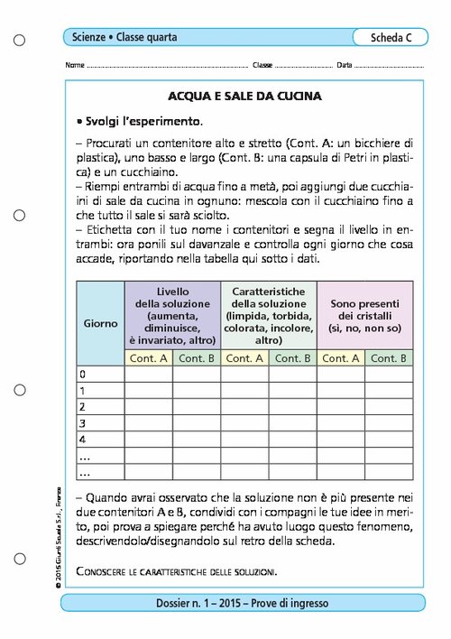 Acqua e sale da cucina | Giunti Scuola Acqua e sale da cucina | Giunti Scuola