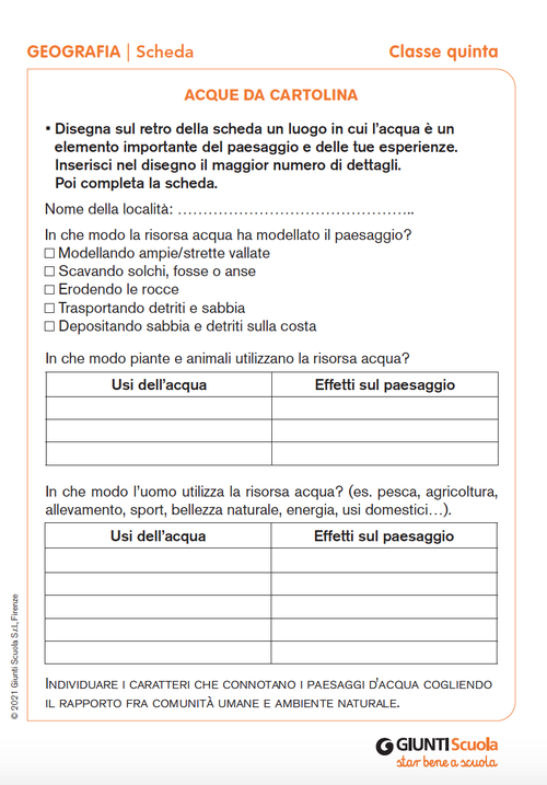 Acque da cartolina | Giunti Scuola Acque da cartolina | Giunti Scuola