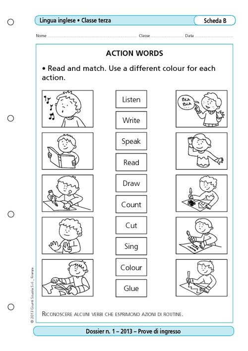 Action words | Giunti Scuola Action words | Giunti Scuola