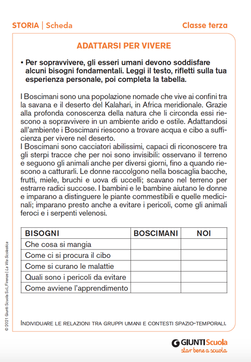 Adattarsi per vivere | Giunti Scuola Adattarsi per vivere | Giunti Scuola