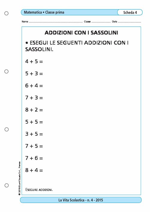 Addizioni con i sassolini | Giunti Scuola Addizioni con i sassolini | Giunti Scuola