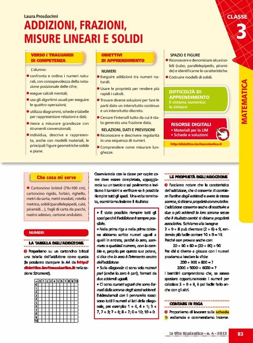 Addizioni, frazioni, misure lineari e solidi | Giunti Scuola Addizioni, frazioni, misure lineari e solidi | Giunti Scuola