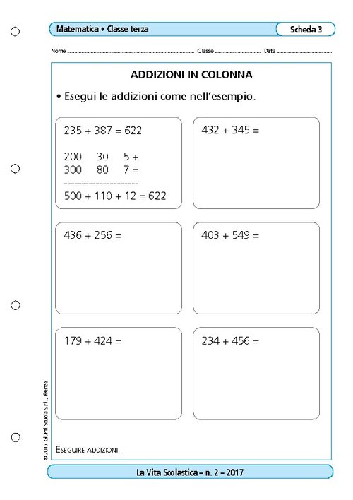 Addizioni in colonna | Giunti Scuola Addizioni in colonna | Giunti Scuola