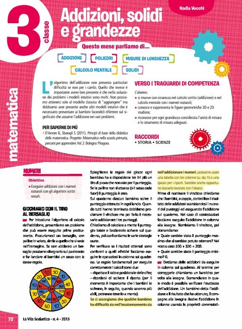Addizioni, solidi e grandezze | Giunti Scuola