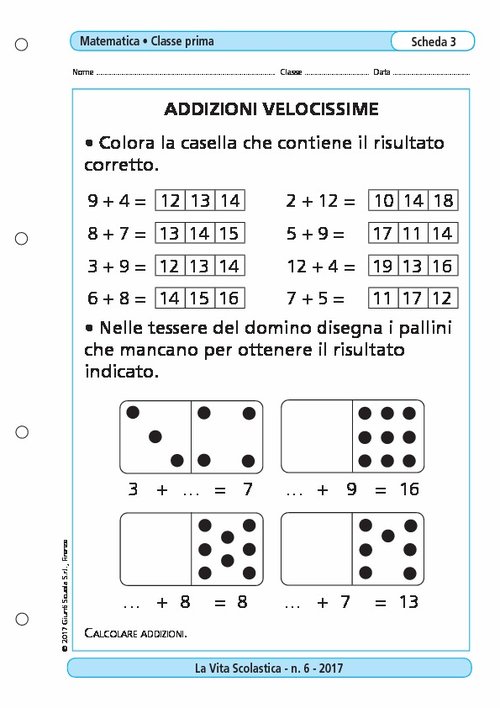Addizioni velocissime | Giunti Scuola Addizioni velocissime | Giunti Scuola