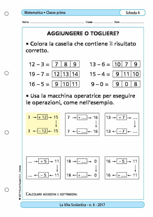 Aggiungere o togliere? | Giunti Scuola Aggiungere o togliere? | Giunti Scuola