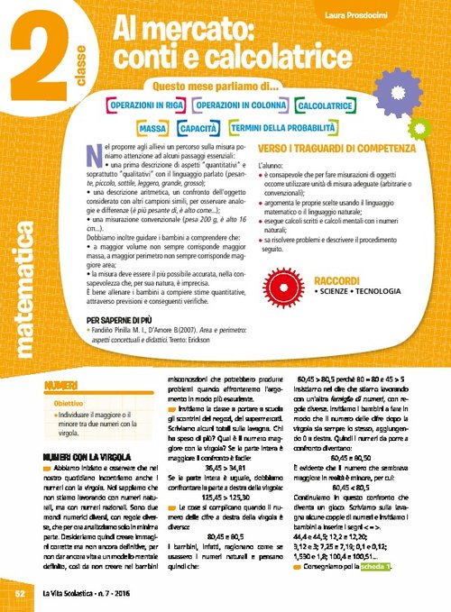 Al mercato: conti e calcolatrice | Giunti Scuola Al mercato: conti e calcolatrice | Giunti Scuola