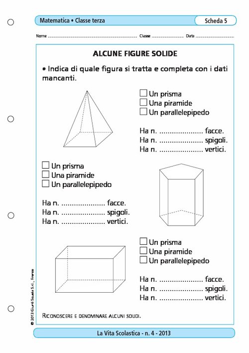 Alcune figure solide | Giunti Scuola